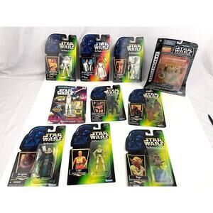 Lot of 10 Star Wars 1990s Power Of The Force Kenner Action Figures Micro Machine